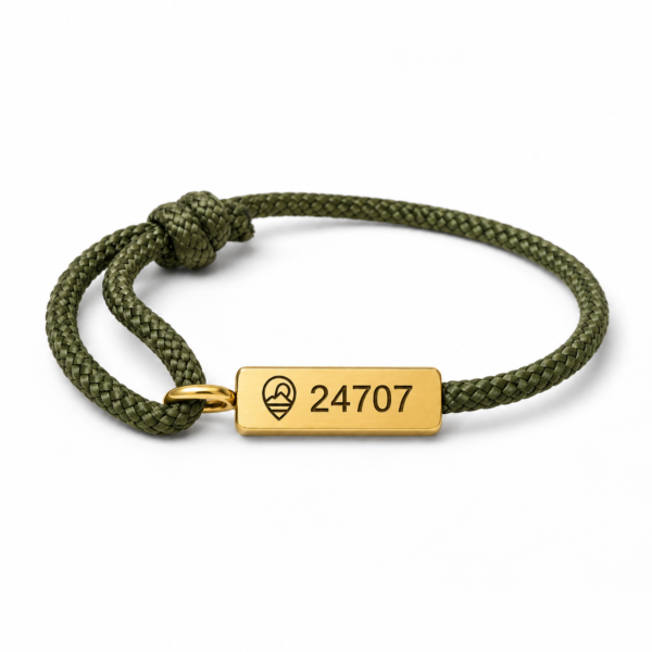 Compass Bracelet - Gold/Olive