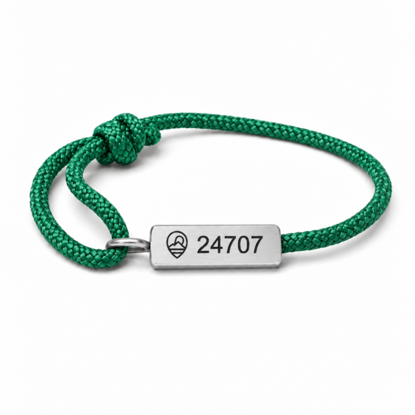 Compass Bracelet - Silver/Green
