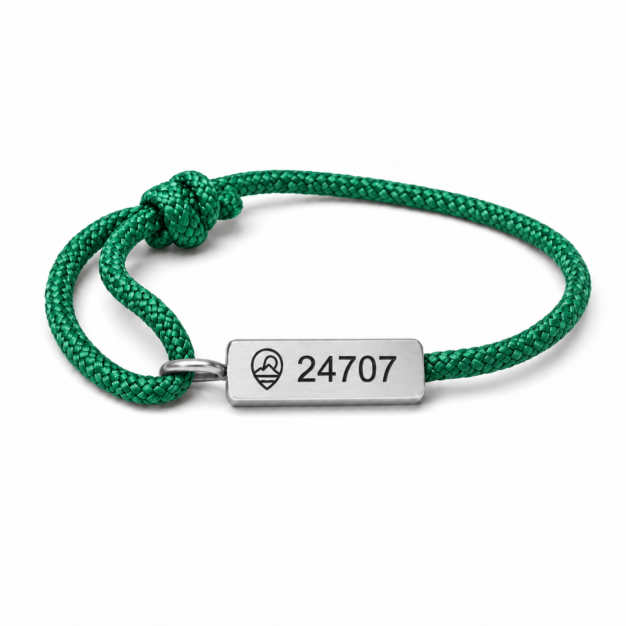 Compass Bracelet - Silver/Green
