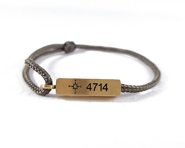 Compass Bracelet in Gold/Olive