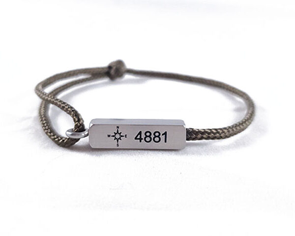 Compass Bracelet in Silver/Olive
