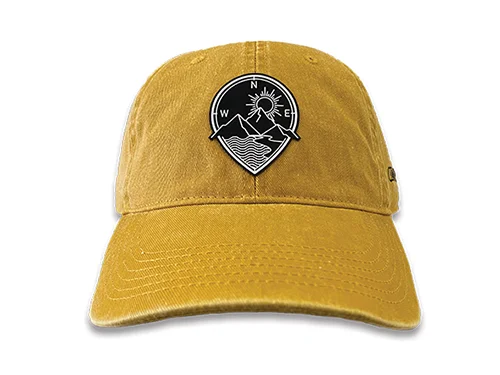 Compass Logo Dad Hat in Mustard