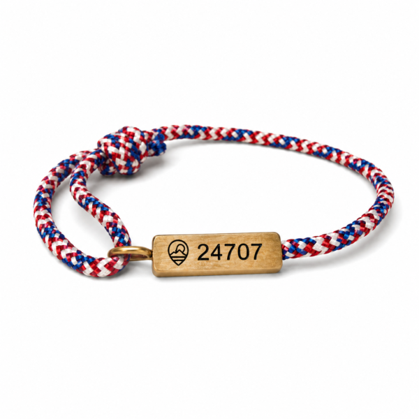 Compass Bracelet America's 250th in Red/White/Blue - Gold