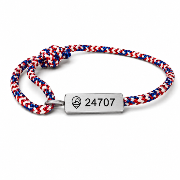 Compass Bracelet America's 250th in Red/White/Blue - Silver